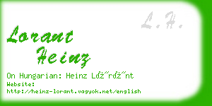 lorant heinz business card